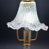 Pink Murano glass vintage table lamp, 1980s