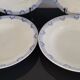 6 Saint Amand and Hamage white/blue earthenware soup plates