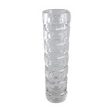 Cylindrical vase faceted crystal of the years 60/70