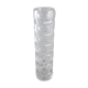 Cylindrical vase faceted crystal of the years 60/70