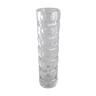 Cylindrical vase faceted crystal of the years 60/70