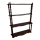 Turned wooden wall shelf