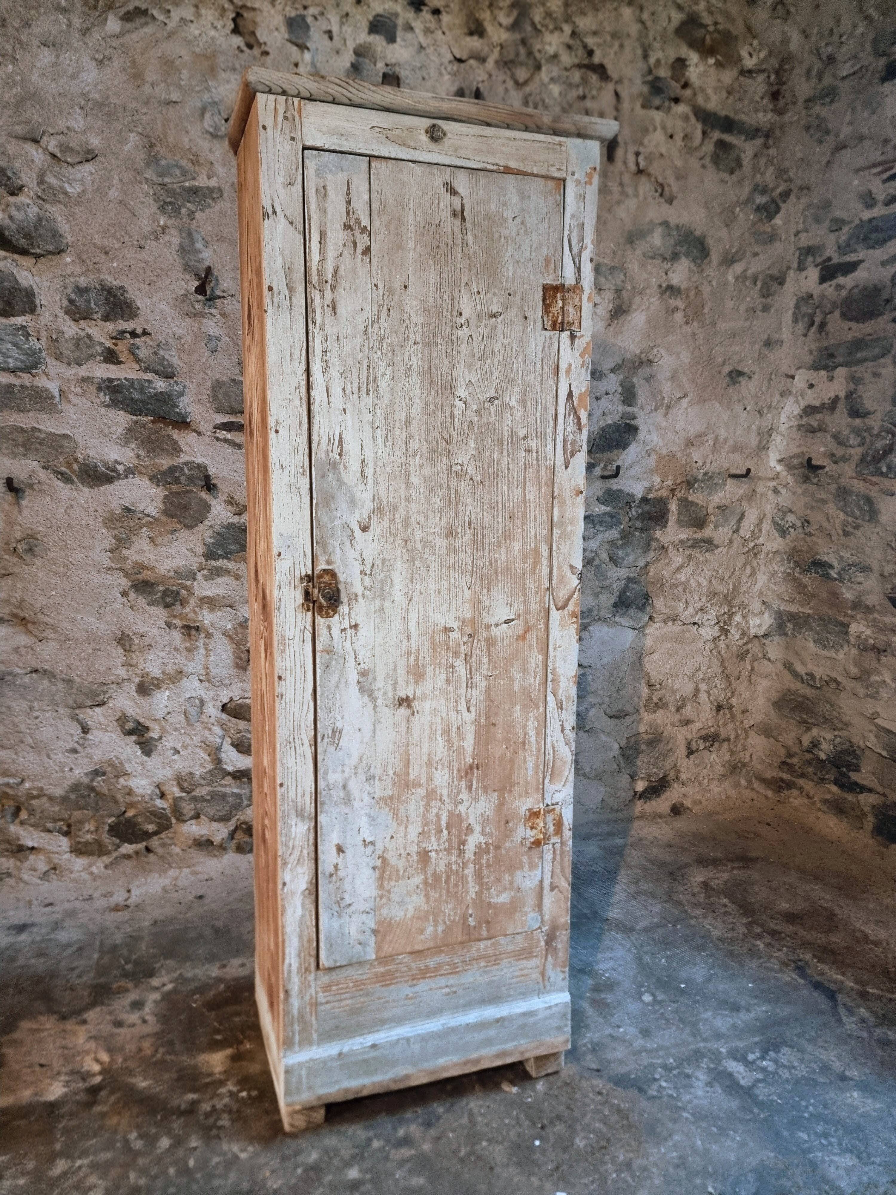 Antique French workshop cupboard – 1900-1920 – Narrow bonnetière