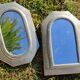 Duo de miroirs en métal argenté