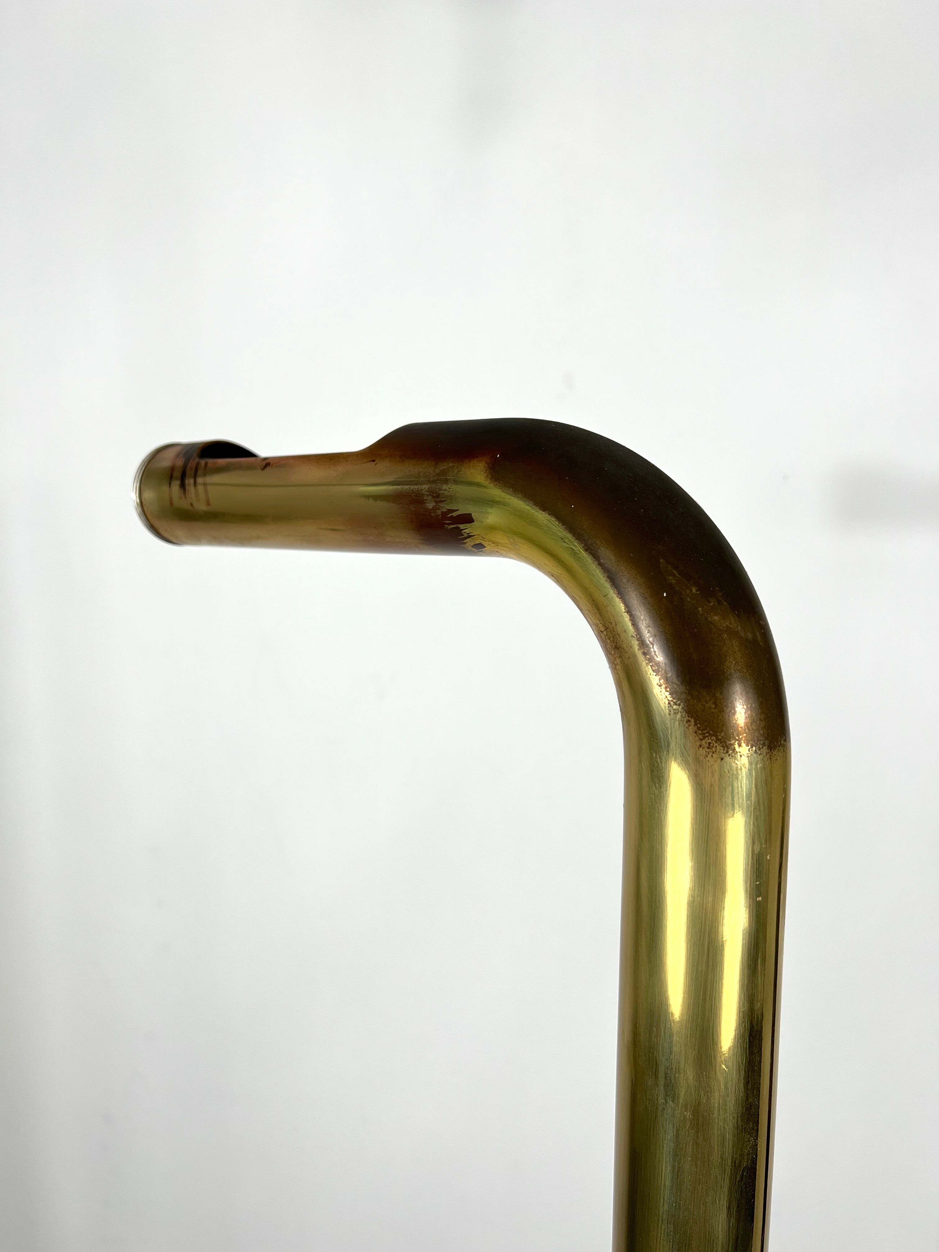 Vintage brass tube floor lam,  Italy 1970
