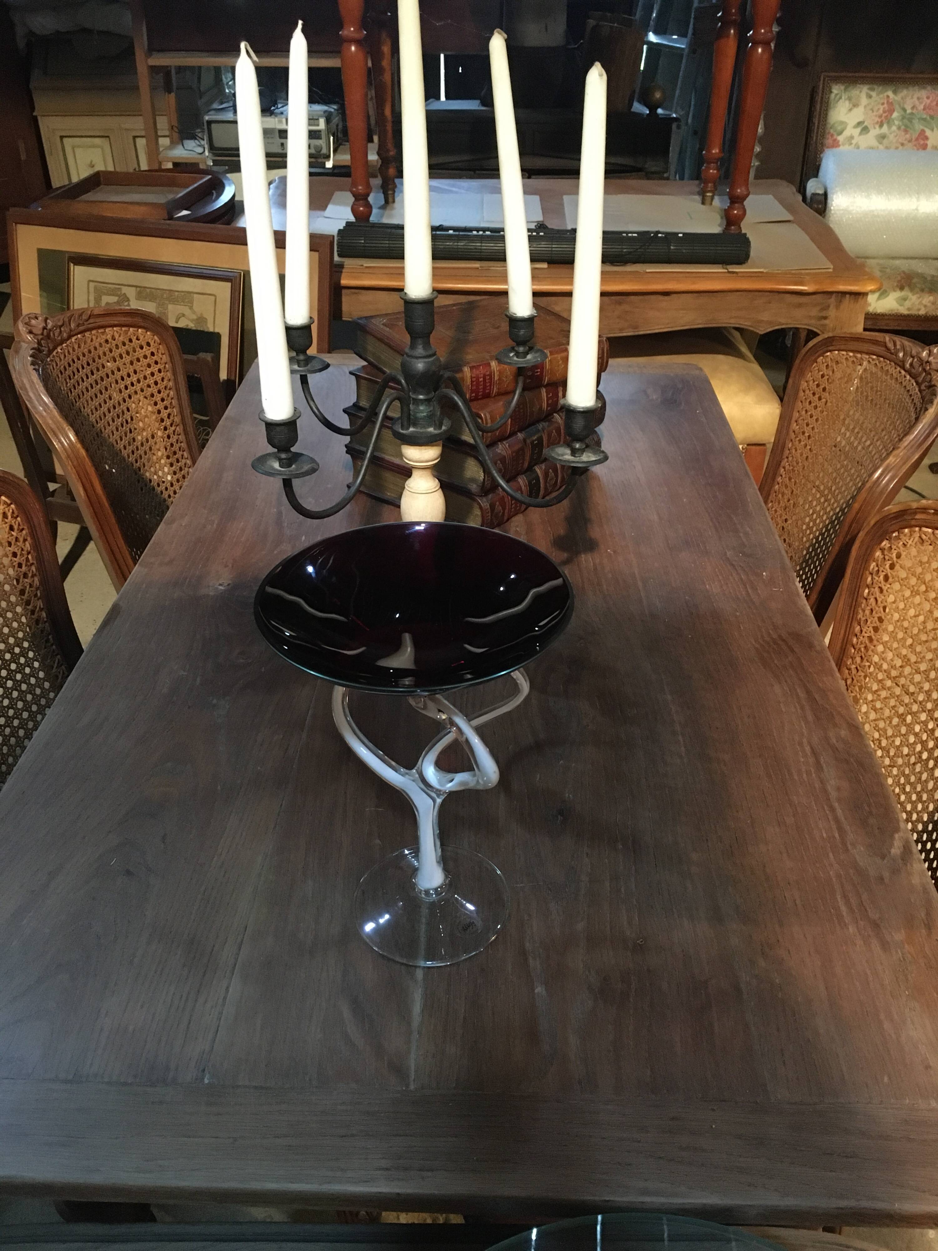 Stretched glass bowl "Alicja" Poland 70s