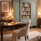 Bronze green display cabinet bookshelf