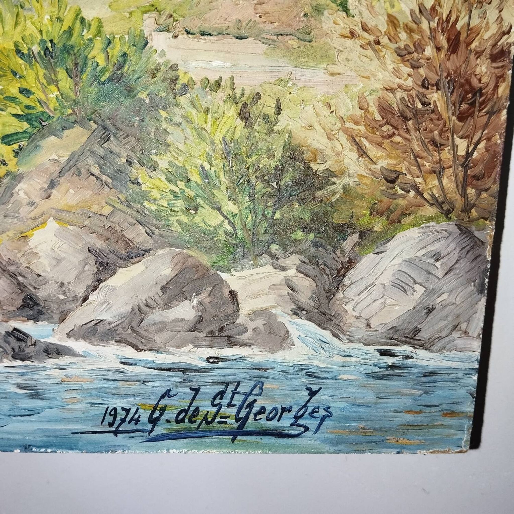 Tableau Amélie les Bains Palalda signé de Saint Georges