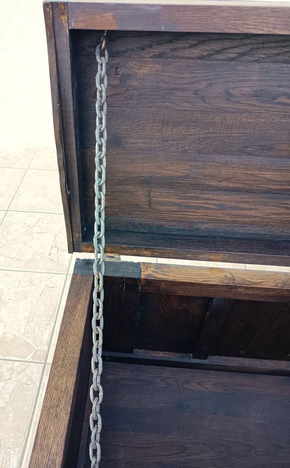 Rustic solid oak chest