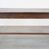Early 19th-Century French Oak Dining Table with One Drawer
