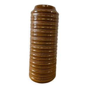 vase haute vintage jaune-brun