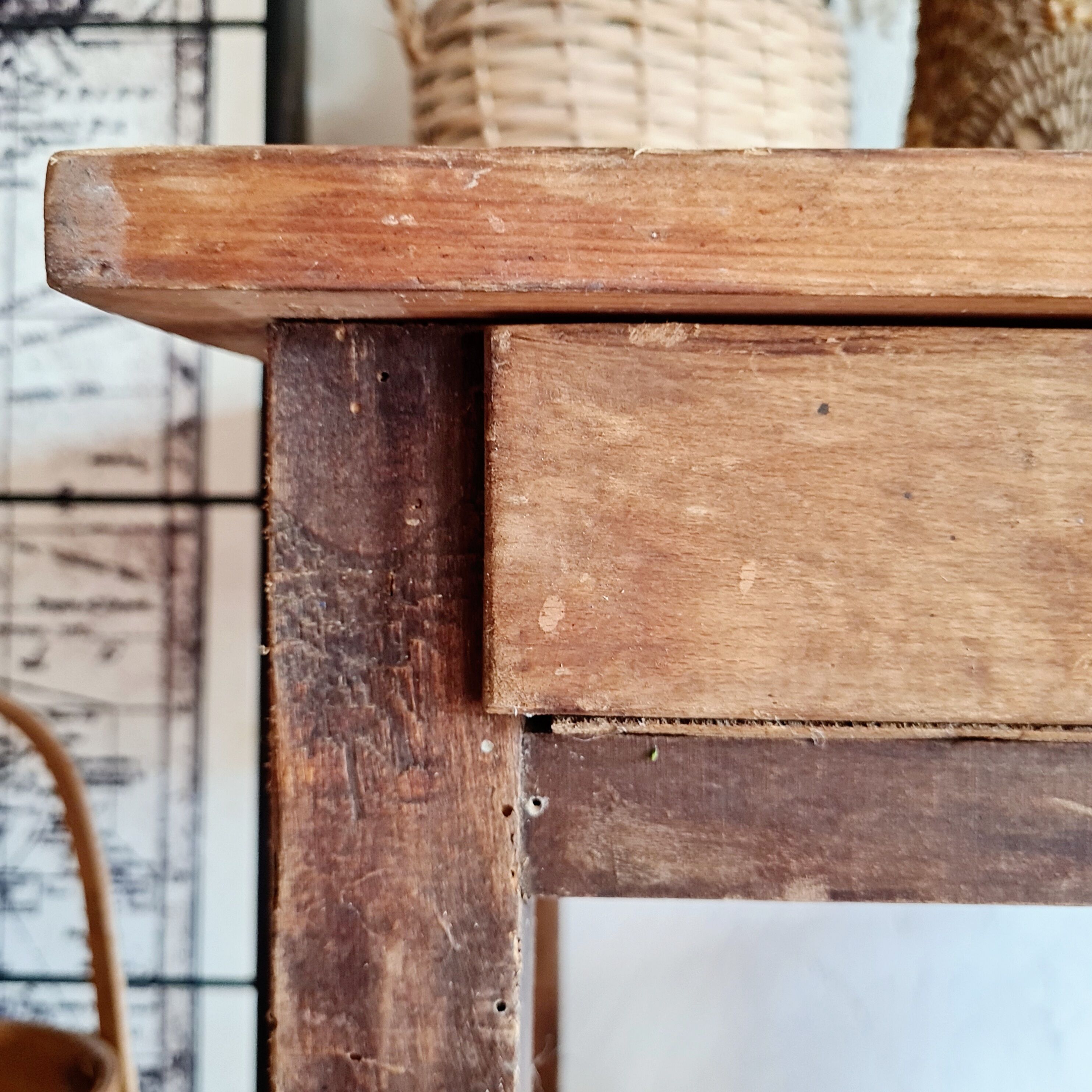 Trade table or antique workshop workbench