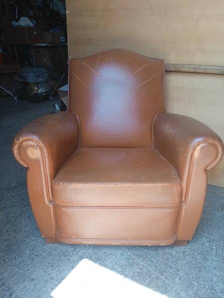 Vintage leather club chair