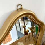 Old vintage gilded mirror