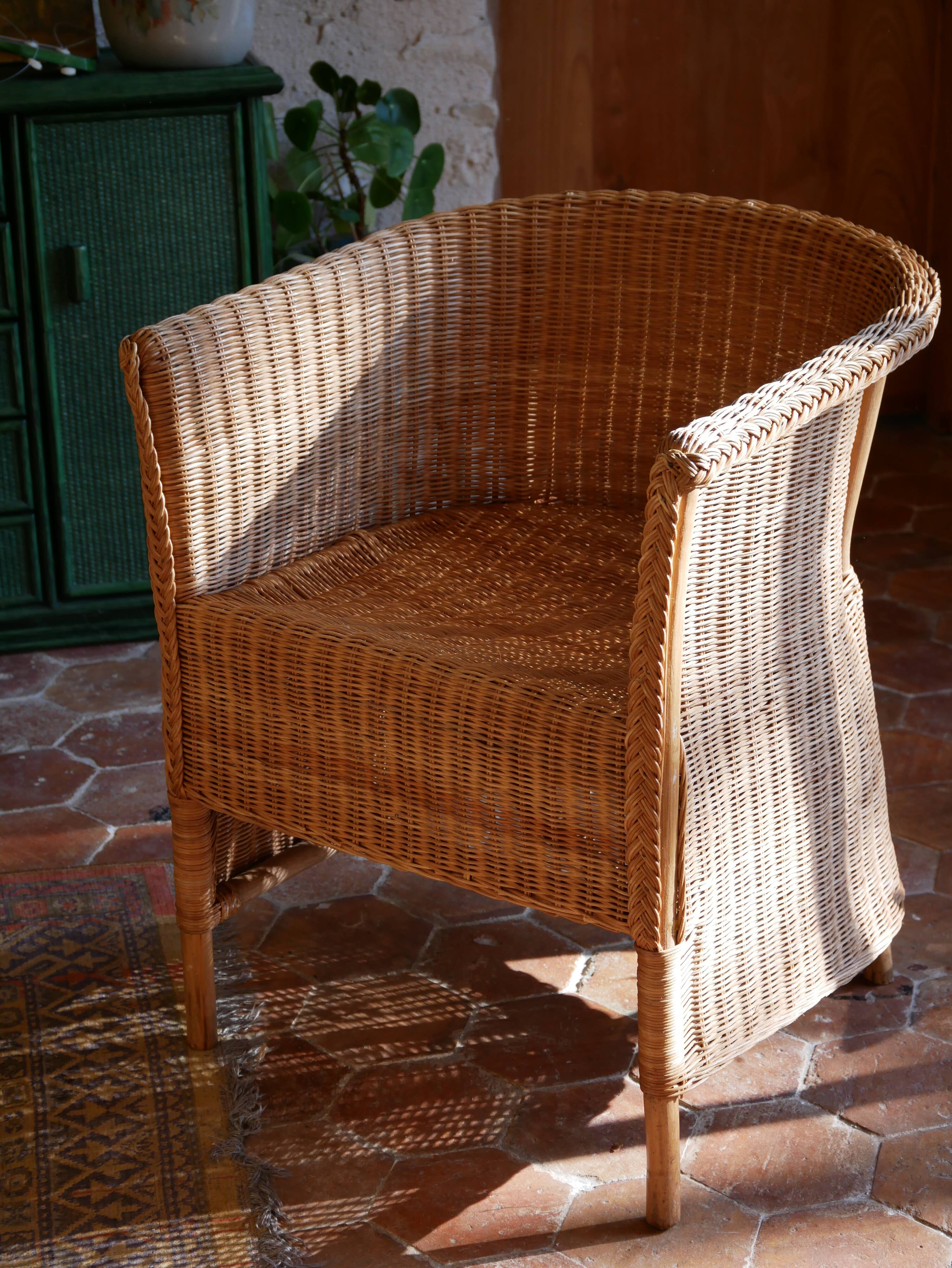 Rattan armchair