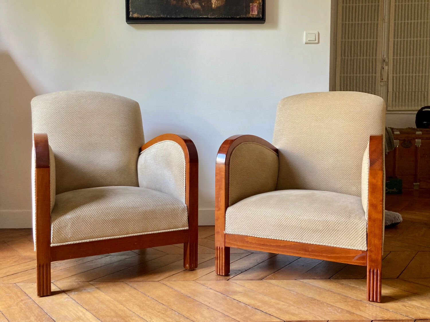 Pair of club chairs