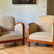 Paire de fauteuils club