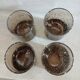 4 bubble glass water glasses