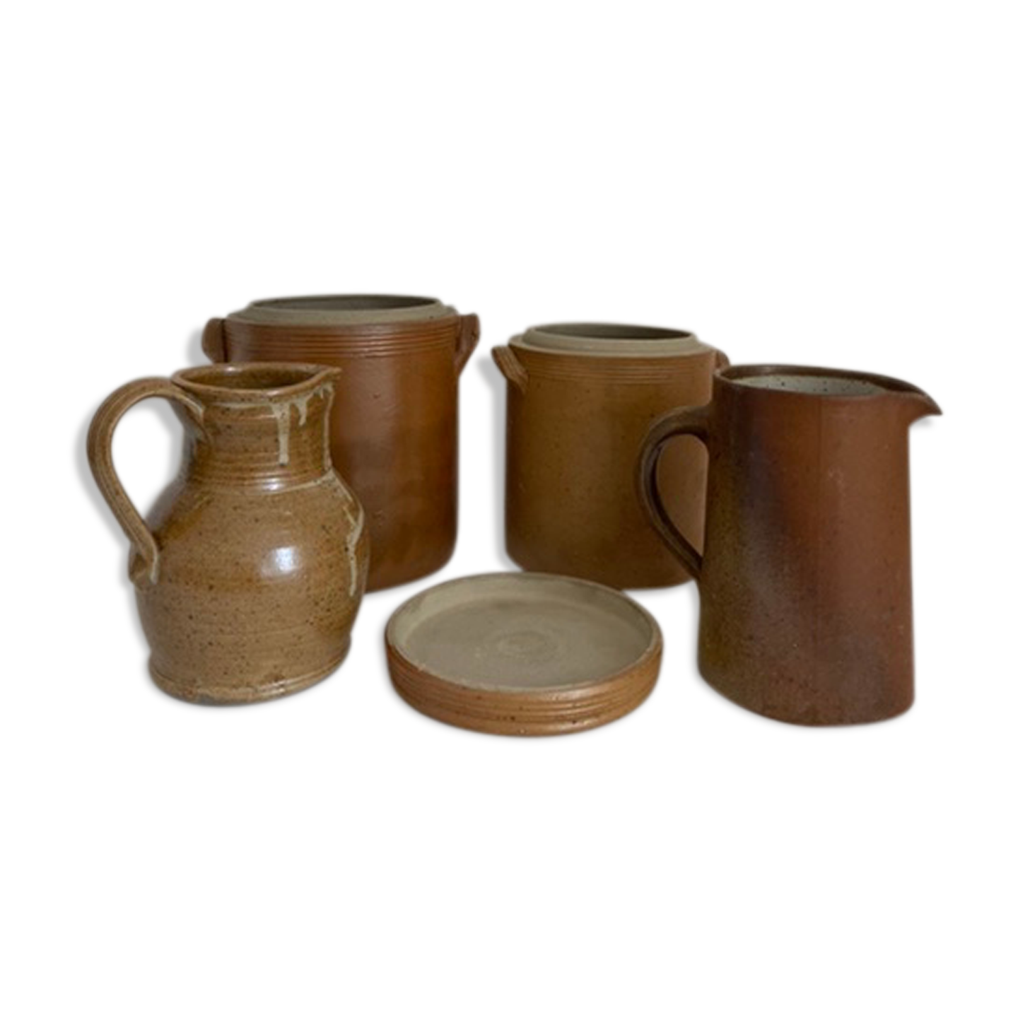 Set of sandstone pots and pitchers