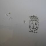 Old earthenware dish St Amand Hamage Murier antique French dish