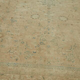 Handmade oriental 1980s 294 cm x 407 cm beige wool carpet