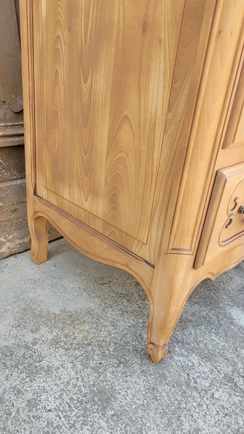 Louis xv style chest of drawers in pickled cherry