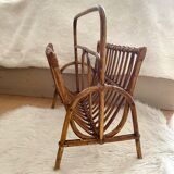 Vintage rattan magazine door