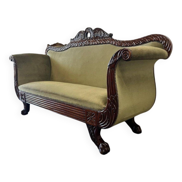 Canapé baroque vert vintage / canapé / deux places — Beyit