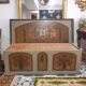 Large painted bench chest 149X58