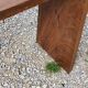 Brutalist bench of the 30s in solid mahogany