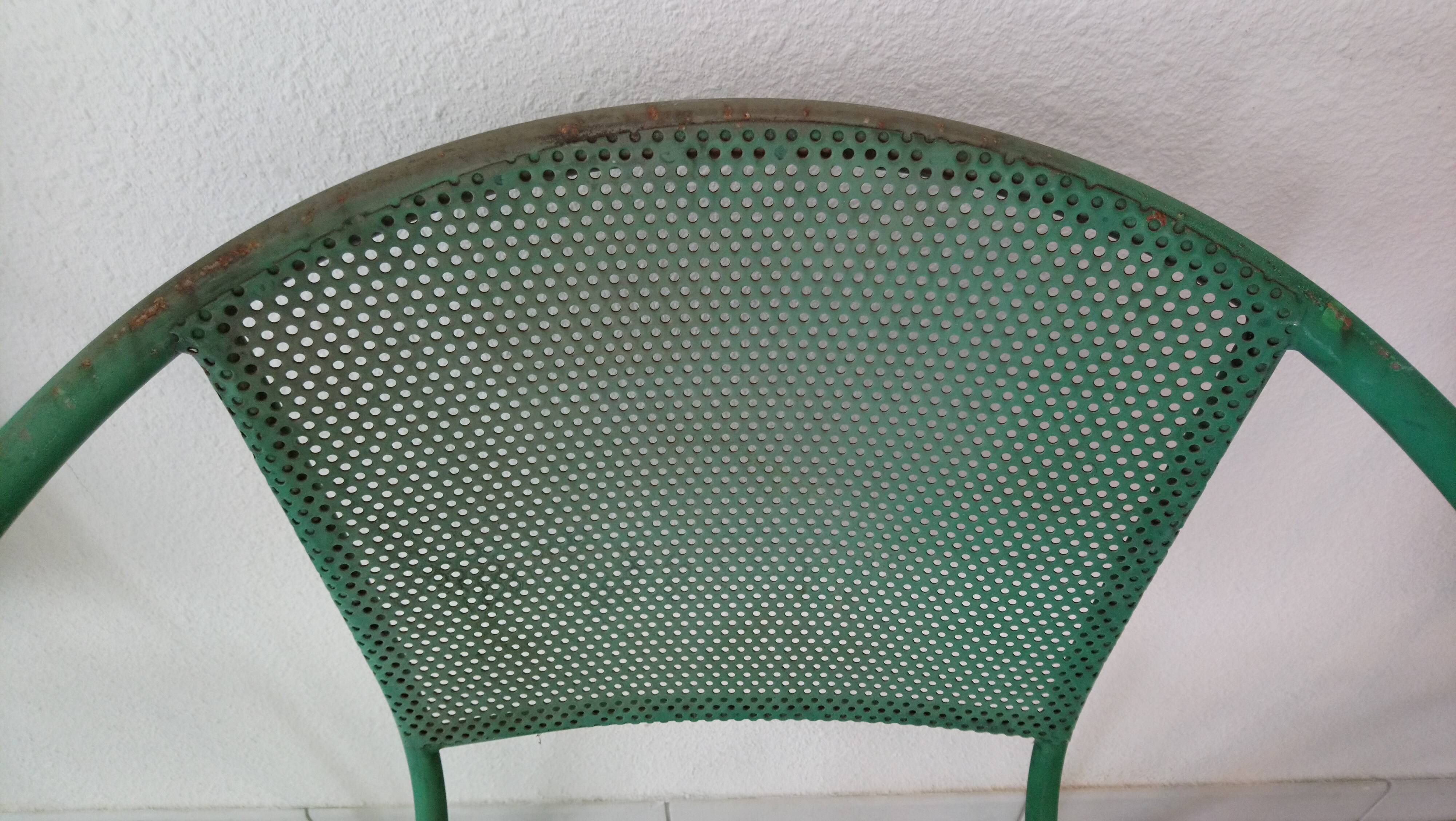 4 garden chairs suite half moon vintage 80s italian design