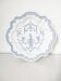 Deep plate with blue Moustiers decoration
