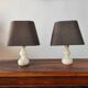 Paire de lampes vintage 1950 en albâtre