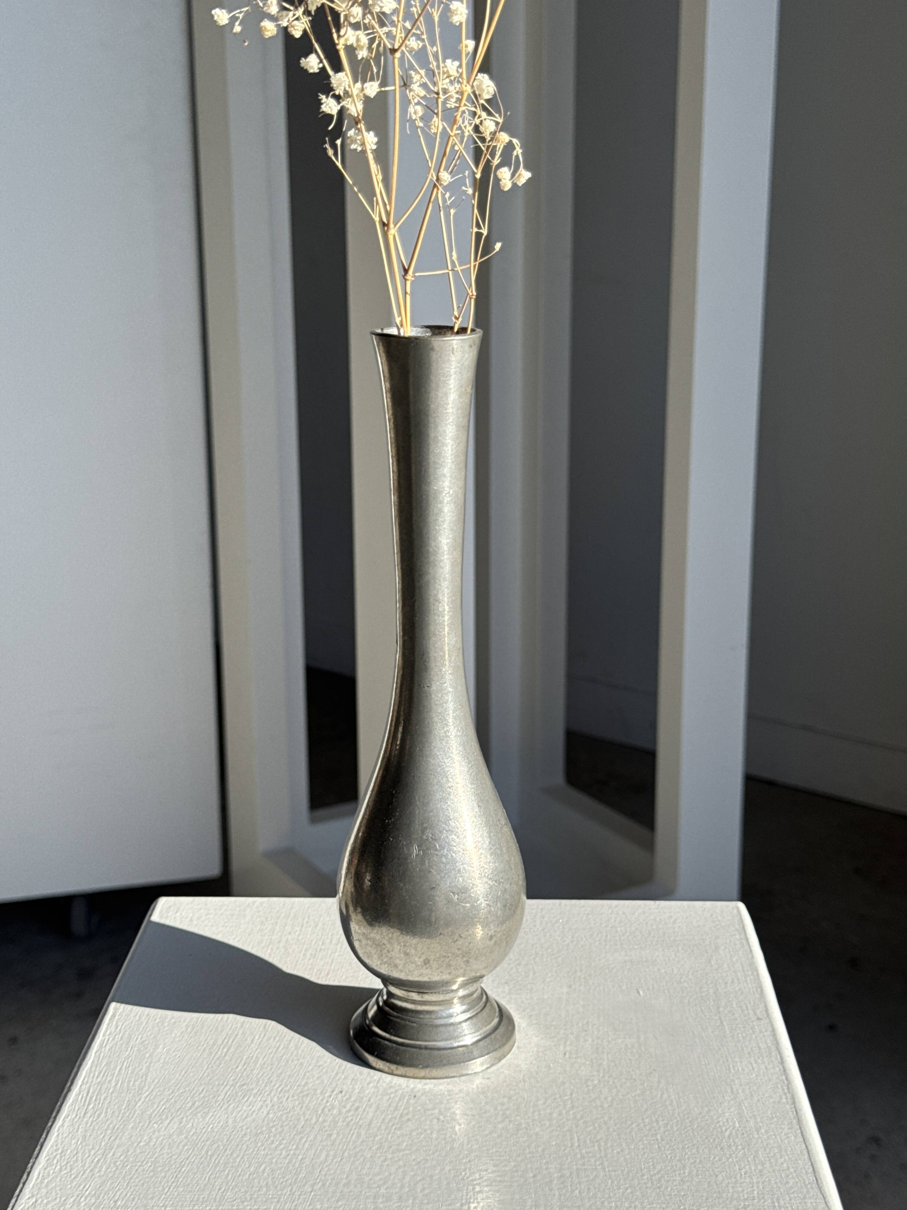 Vintage silver-plated floor vase