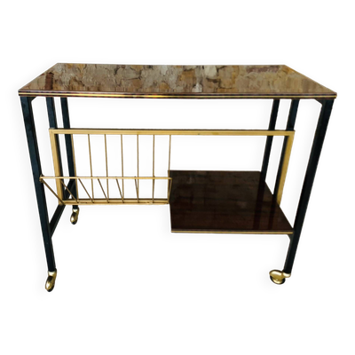 Console/ meuble hifi stereo en palissandre et metal , circa 70's