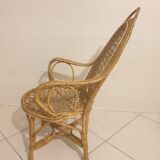 Ancien fauteuil en rotin
