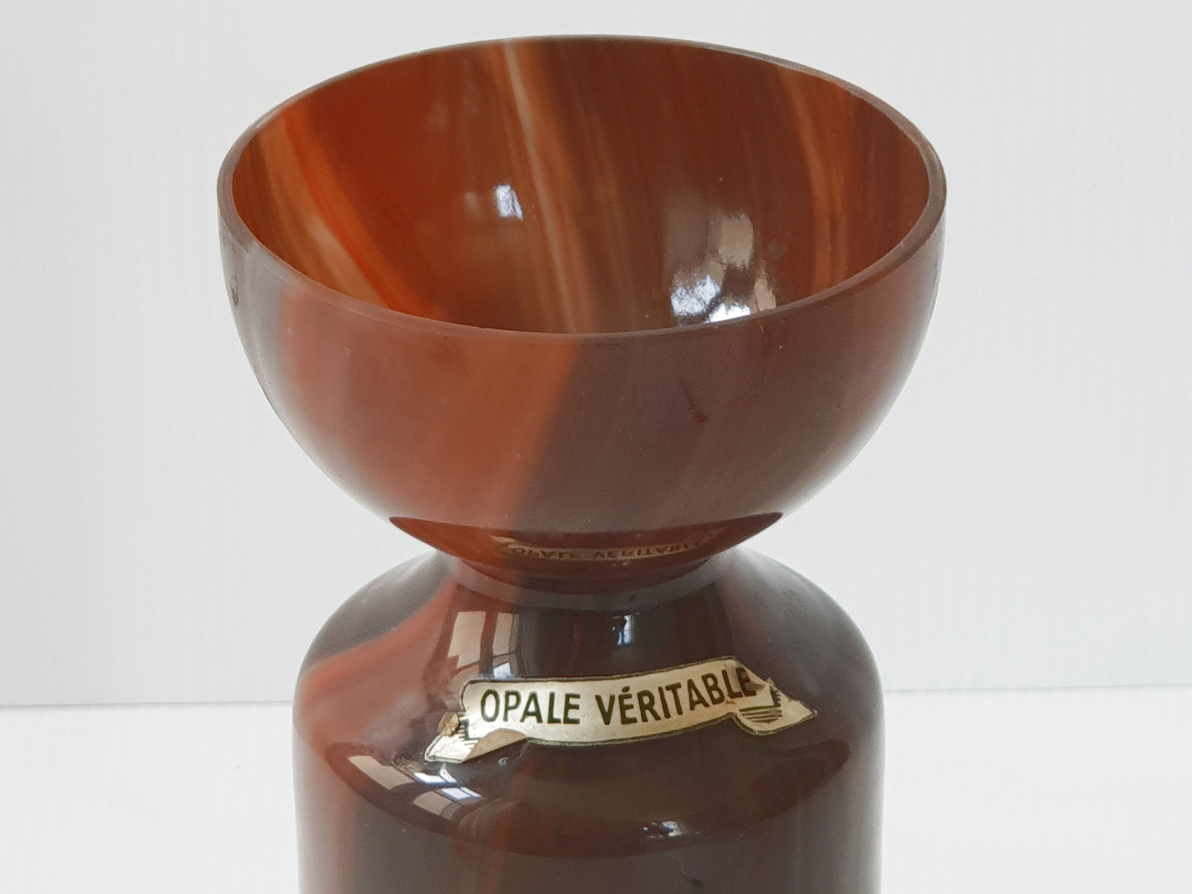 Vintage opal vase 1970