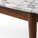 Table basse scandinave vintage en marbre