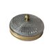 Glass and gold metal ceiling light, vintage model from the 1930s.