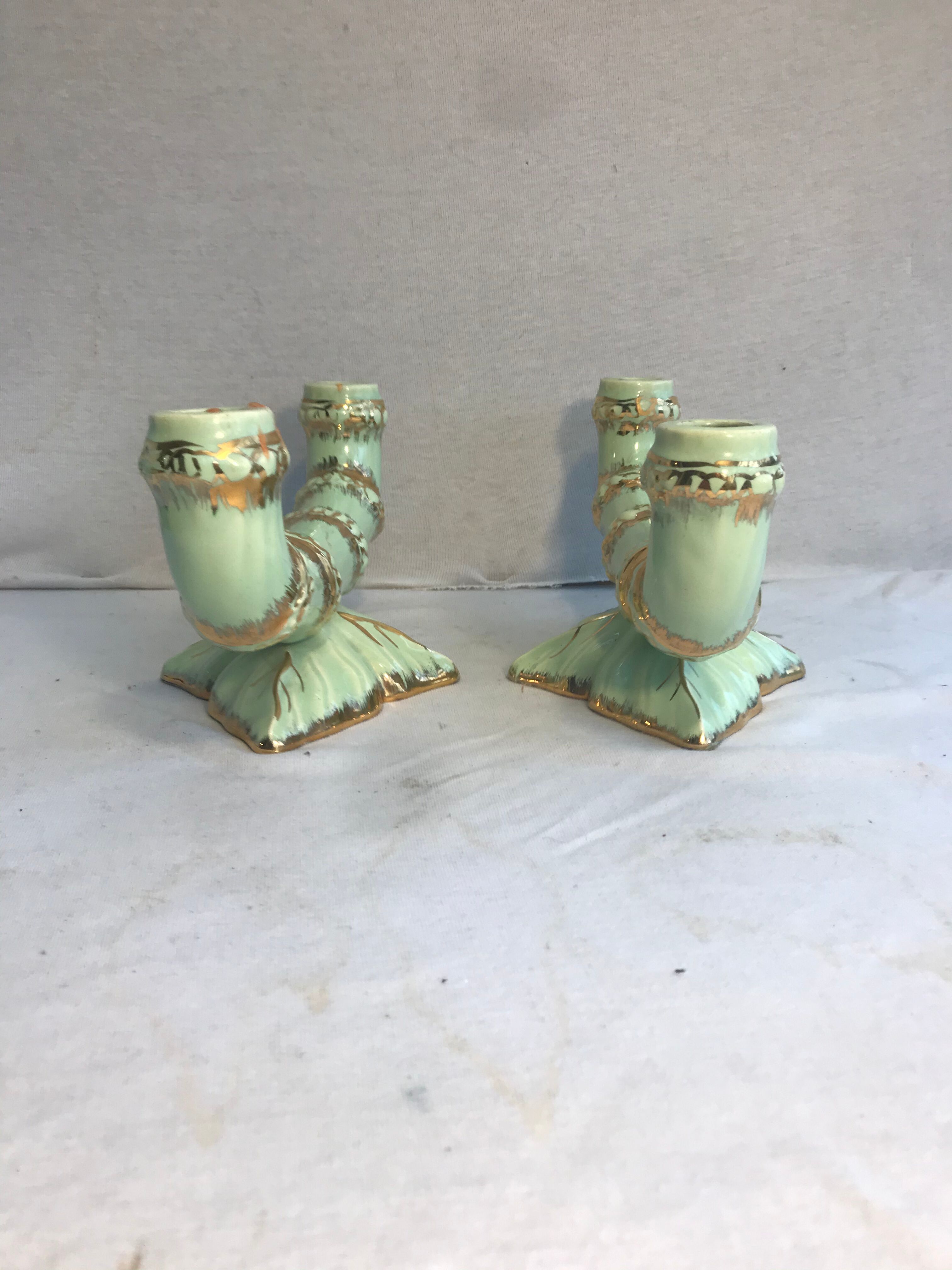 Old pair of candlesticks