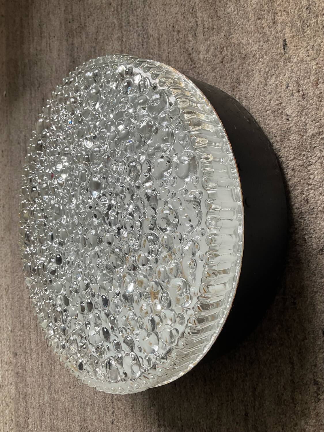 Vintage glass wall light 30cm from the 70s
