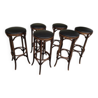 Set of 6 vintage bistro stools