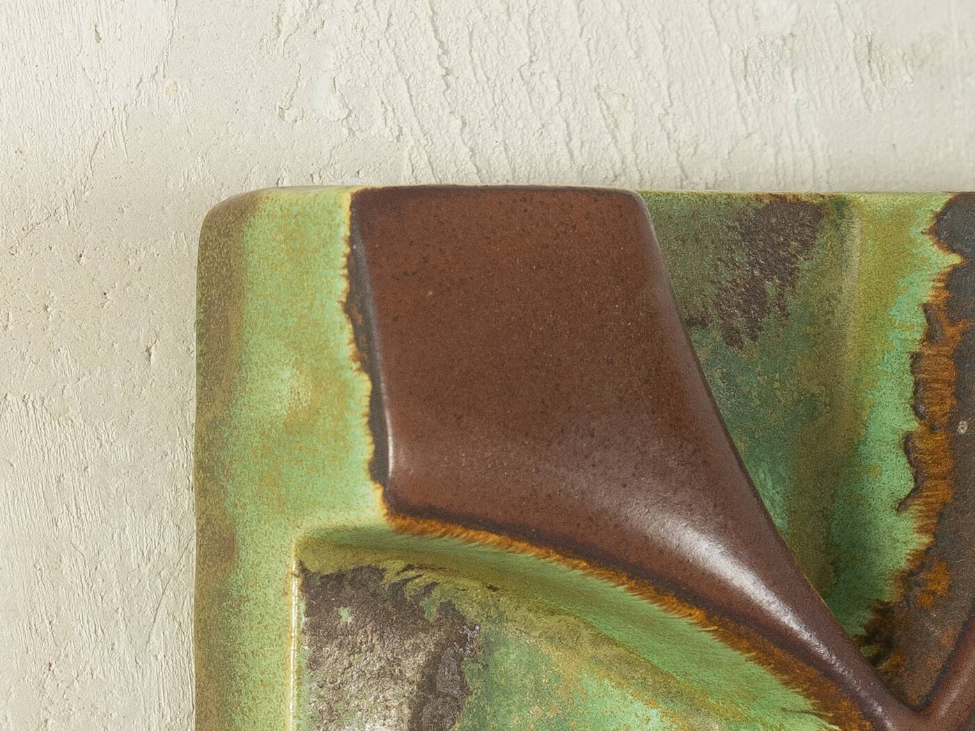 Ceramic wall lamp by Honsel, 1970s, Fat Lava glaze