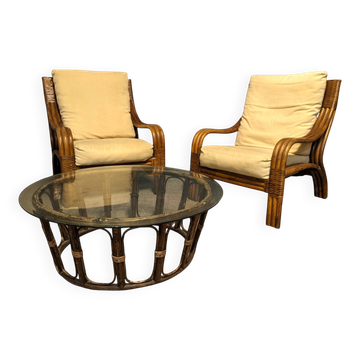 Salon en rotin