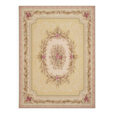 Tapis floral en aiguille Aubusson surdimensionné, très grand, 414 x 604 cm.