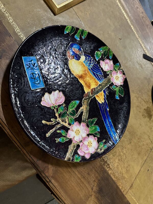 Plat porcelaine vieillard caranza