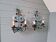 Pair of floral wall sconces, Murano glass, 1950