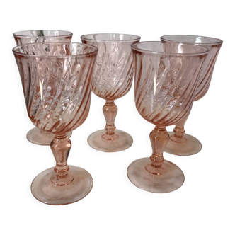 Set of 5 Rosaline water glasses