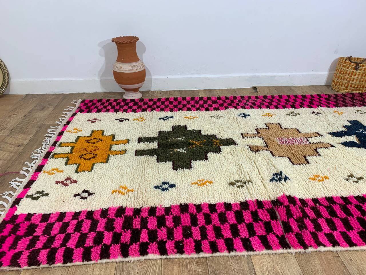 Handmade Moroccan Berber rug 257 X 150 CM
