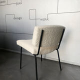 Armchair Conseil fabric bouclette, Pierre Guariche for Meurop 1960